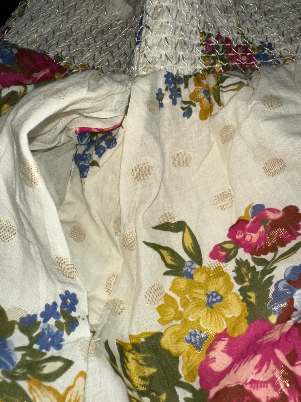 House of Harlow 1960 Ivory Maxi Skirt with Pink, Blue & Yellow Floral Print - Picture 9 of 10